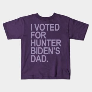 I Voted for Hunter Biden's Dad - lavender Kids T-Shirt